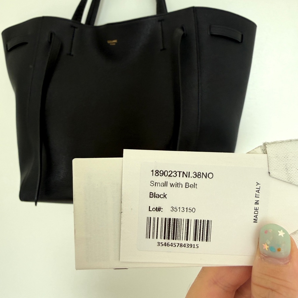 Celine Black Cabas Leather Tote with Double Straps - Picture 11 of 11
